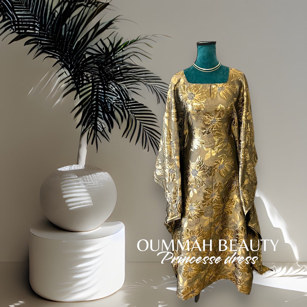 Robe princesse gold flowers