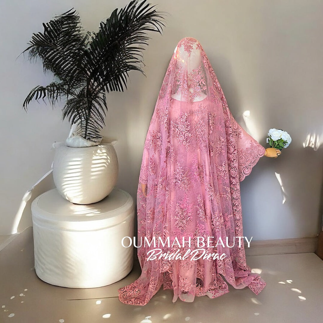 BRIDAL DIRAC EN DENTELLE « PINKY ROSES »