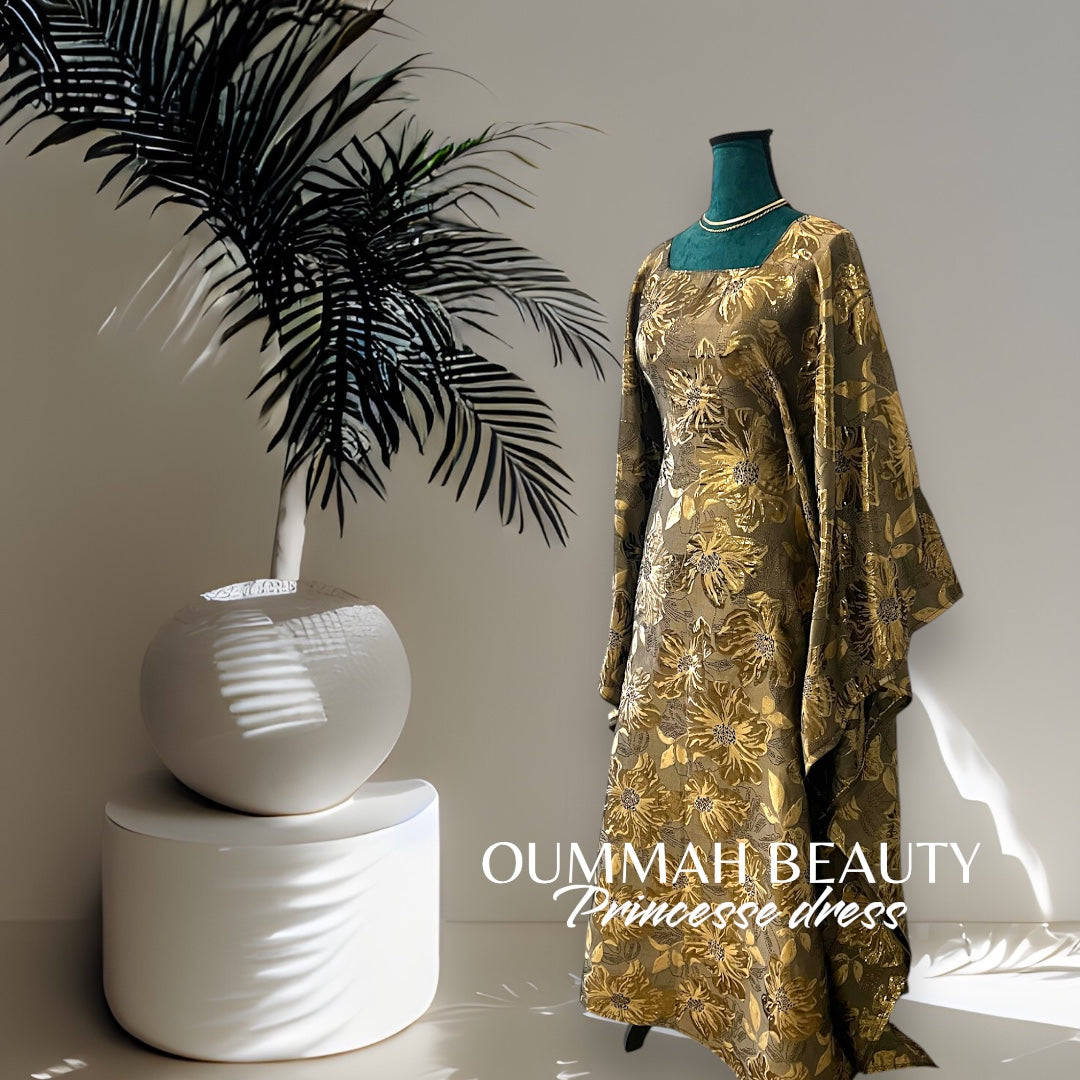 Robe princesse gold flowers