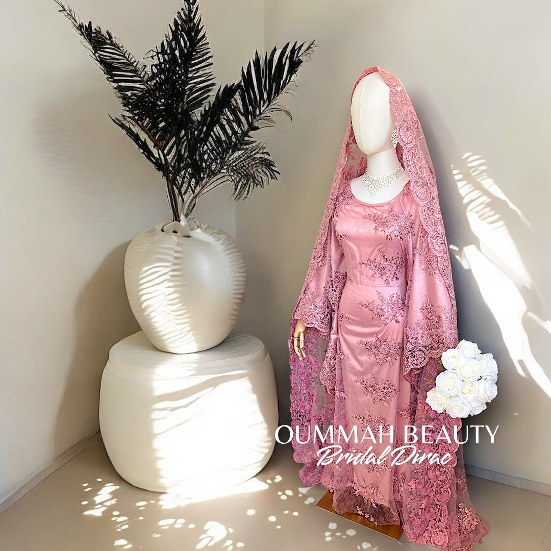 BRIDAL DIRAC EN DENTELLE « PINKY ROSES »