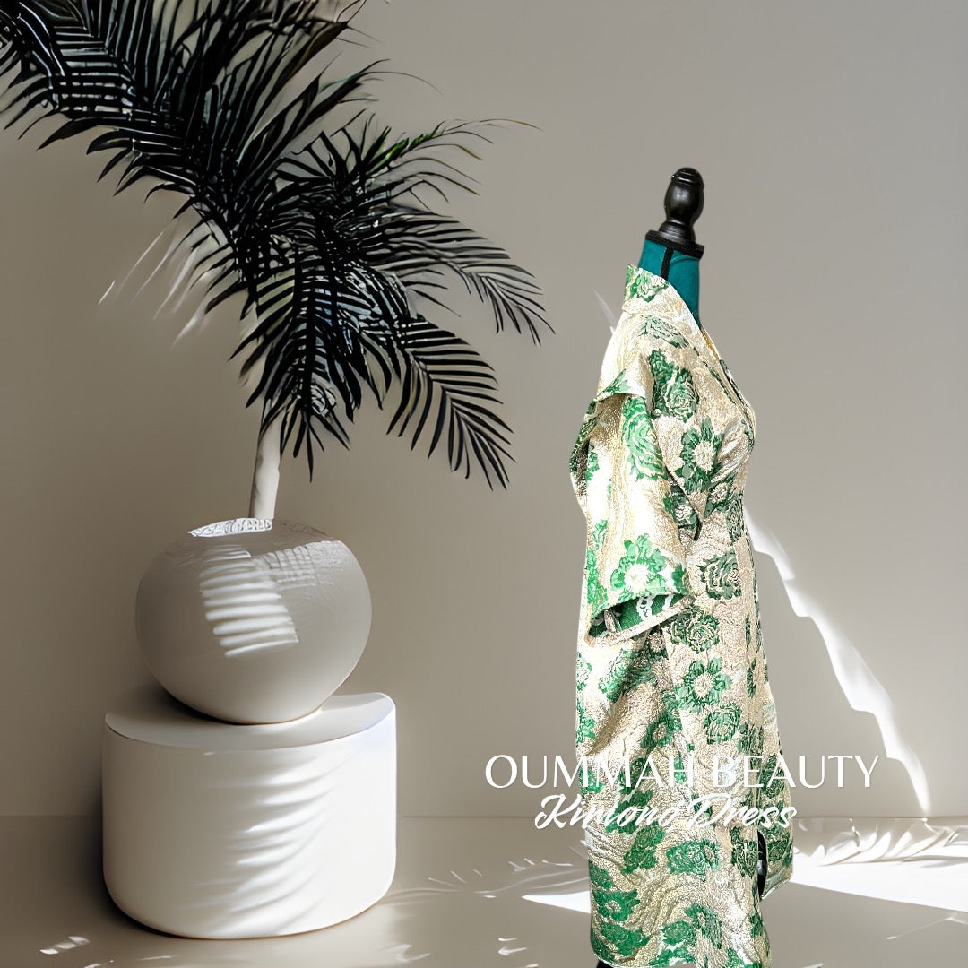 Robe kimono (Green silver)