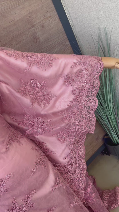 BRIDAL DIRAC EN DENTELLE « PINKY ROSES »